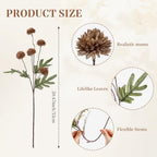 32 PCS Silk Mums Artificial Fall Flowers with Eucalyptus for Vase, alternate view 4