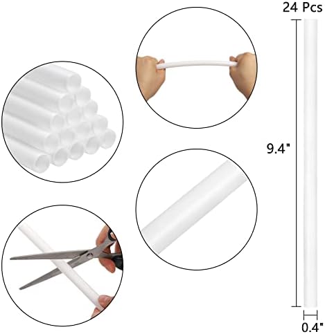 32 Pieces Cake Dowel Rods with Cake Separator Plates Kit in White, alternate view 4