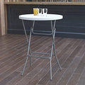 32" Round Folding Bar Height Tables for Parties and Commercial Events, Indoor/Outdoor Plastic Bar Height Folding