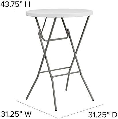32" Round Folding Bar Height Tables for Parties and Commercial Events, Indoor/Outdoor Plastic Bar Height Folding, alternate