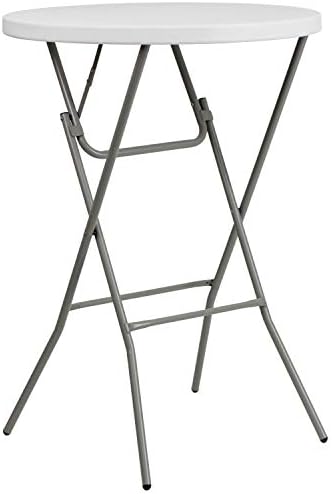 32" Round Folding Bar Height Tables for Parties and Commercial Events, Indoor/Outdoor Plastic Bar Height Folding, alternate