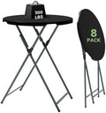 32" Round Folding Cocktail Table - HDPE Matrial Top with Steel Frame, Stable & Easy to Clean - High Top Table
