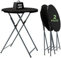 32" Round Folding Cocktail Table - HDPE Matrial Top with Steel Frame, Stable & Easy to Clean - High Top Table