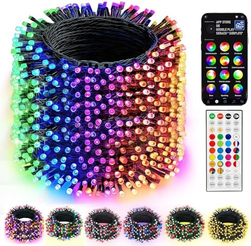 328FT 1000 LED Smart RGB Christmas Halloween String Lights