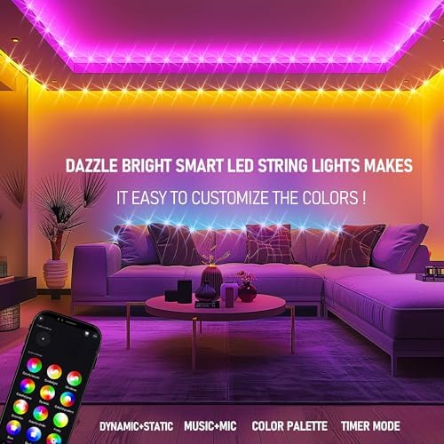 328FT 1000 LED Smart RGB Christmas Halloween String Lights, alternate view 3