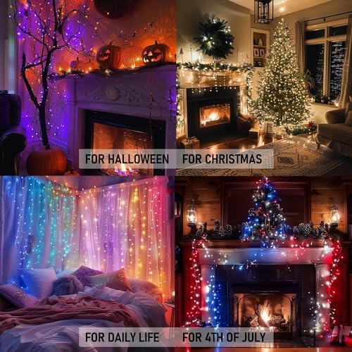 328FT 1000 LED Smart RGB Christmas Halloween String Lights, alternate view 4
