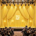 32ftx10ft Wrinkle Free Yellow Backdrop Curtain - 10 Feet Photography Backdrop Drapes, Silky Polyester Back Drop, alternate