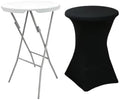 32inch Cocktail Table, 43in Tall High Top Folding Table Includes tablecloth