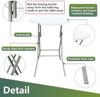 32inch Cocktail Table, 43in Tall High Top Folding Table Includes tablecloth, alternate view 4