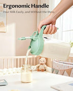 32oz Mason Jar Pitcher, Glass Breast Milk Pitcher with Lid in Green, alternate view 5