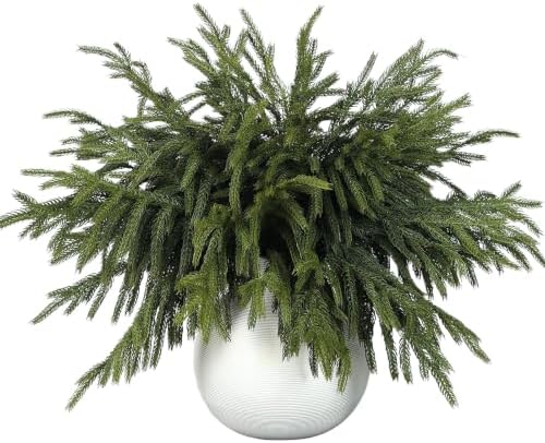 32Pcs 18"Lifelike Touch Artificial Norfolk Pine Branches for Vase Christmas