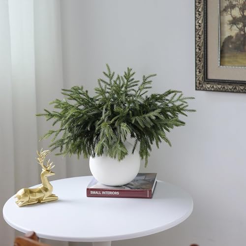 32Pcs 18"Lifelike Touch Artificial Norfolk Pine Branches for Vase Christmas, alternate view 4