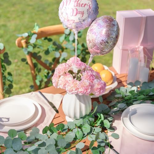 32Pcs Eucalyptus Garland, Artificial Eucalyptus Leaves Table Greenery Garland Wreath Vines for Wedding Party, alternate view