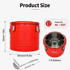 32QT/7.9 Gallon Large Insulated Soup Container Carrier with Spoon, alternate view 2