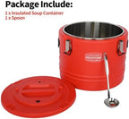 32QT/7.9 Gallon Large Insulated Soup Container Carrier with Spoon, alternate view 7
