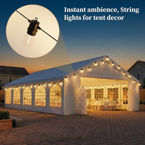 32x16 Party Tent Canopy with LED Light Waterproof Event Tent with Removable Sidewalls &Roll-up Door, Heavy-Duty, alternate
