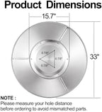33 Inch Round Patio Heater Reflector Shield, 3 Pre-Drilled Holes, alternate view 2