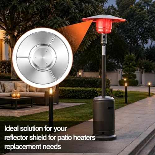 33 Inch Round Patio Heater Reflector Shield, 3 Pre-Drilled Holes, alternate view 6