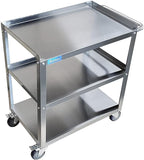 33" x 21" Stainless Utility Cart, 3-Shelf, Casters, NSF, alternate view 7