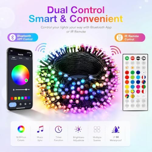 33FT 100 LED Color Changing Christmas Halloween Lights, alternate view 4