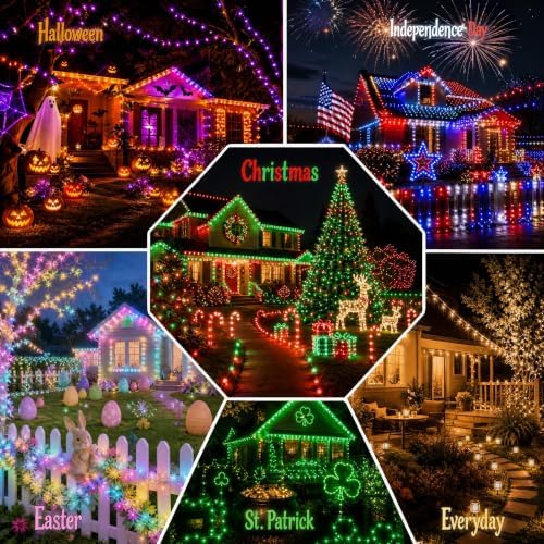 33FT 100 LED Color Changing Christmas Halloween Lights, alternate view 5