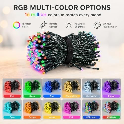 33FT 100 LED Color Changing Christmas Halloween Lights, alternate view 6