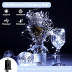 33FT 100 LED Fairy Lights Plug in, 8 Modes Twinkle Lights Cool White, alternate view 2
