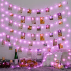 33FT 100 LED Pink Globe String Lights Battery Operated 8 Modes, alternate view 4