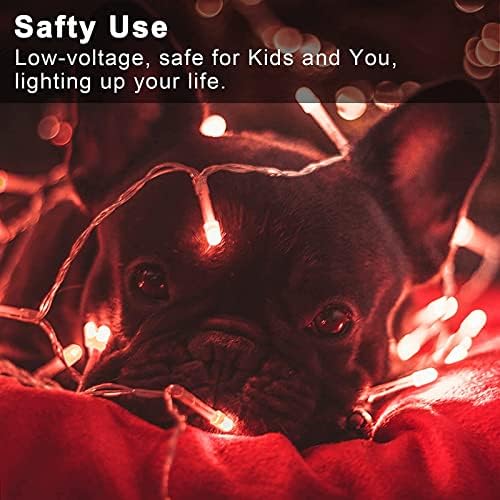 33ft 100 LED Red Halloween Lights with 8 Modes Remote, alternate view 2
