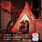 33ft 100 LED Red Halloween Lights with 8 Modes Remote, alternate view 6