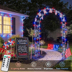 33ft 100 LED Red White and Blue Lights Outdoor, Battery Operated, alternate view 2