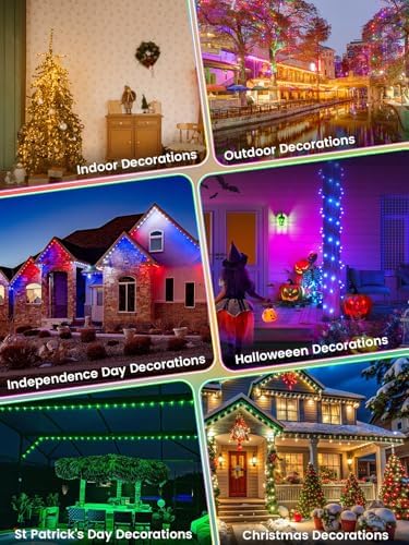 33FT 100 LED RGB Color Changing Fairy Lights Battery Operated with Remote, alternate view 7