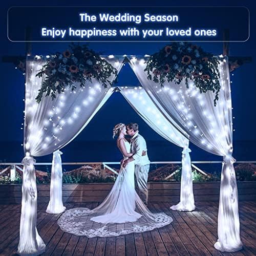 33ft 100 LED White String Lights Battery Operated with Remote, alternate view 5