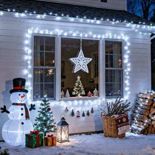 33ft 100 LED White String Lights Battery Operated with Remote, alternate view 6