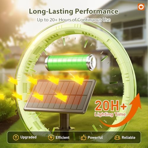 33FT(27+6) Solar String Lights Outdoor, Waterproof Dimmable 9+1 LED, alternate view 5
