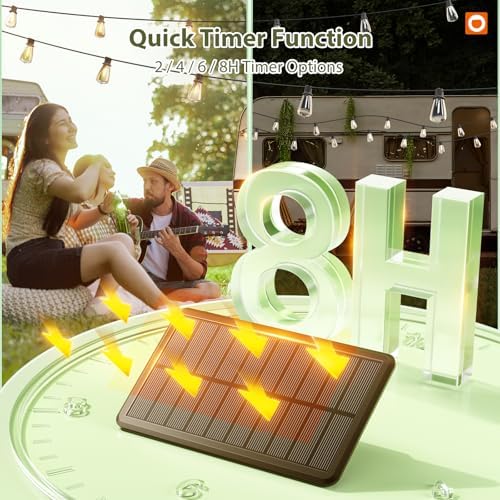 33FT(27+6) Solar String Lights Outdoor, Waterproof Dimmable 9+1 LED, alternate view 6