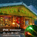 33FT 360 LED Red Green Christmas Icicle Lights, 60 Drops Plug in, alternate view 5