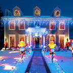 33FT 400 LED Icicle Lights for Outside, Blue and White, alternate view 6