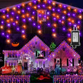 33FT 400 LED Orange Purple Halloween Lights Outdoor for Decorations