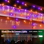 33FT 400 LED Orange Purple Halloween Lights Outdoor for Decorations, alternate view 2
