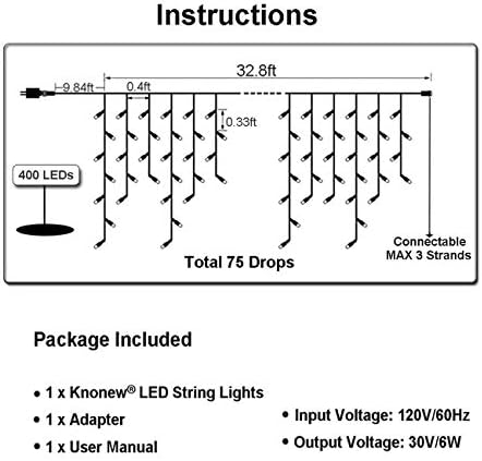 33ft 400 LED Purple Halloween Lights Outdoor for Decorations, alternate view 6