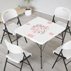34" Fold in Half Square Table, Bi-Folding Commercial Portable Plastic Dining Table for Kitchen Outdoor Party, alternate view