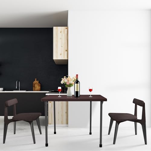 34" Folding Card Table, Portable Square Folding Table with Collapsible Legs & Carrying Handle, Plastic Tables, alternate view