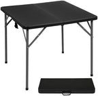 34" Folding Table | Black | Portable Plastic Table