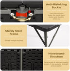 34" Folding Table | Black | Portable Plastic Table, alternate view 6