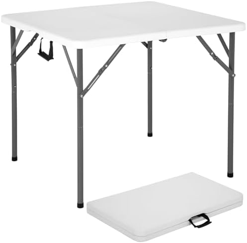 34" Folding Table | White | Portable Plastic Table
