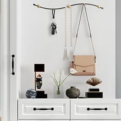 34 Inch Glass Bead Garland with Tassels-Off White,2 Pack in Off White, alternate view 4