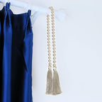 34 Inch Glass Bead Garland with Tassels-Off White,2 Pack in Off White, alternate view 6