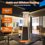 34" Pyramid Tabetop Propane Patio Heater, Bronze, alternate view 3