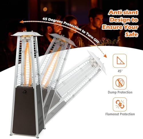 34" Pyramid Tabetop Propane Patio Heater, Bronze, alternate view 5